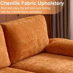 Karl Home |110 in. W Pillow Top Arm 3-Piece U-shaped Chenille Sectionals in Beige