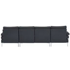 Karl Home |110 in. W Pillow Top Arm 3-Piece U-shaped Polyester Sectionals in Off-White