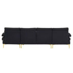 Karl Home |110 in. W Pillow Top Arm 3-Piece U-shaped Polyester Sectionals in Off-White