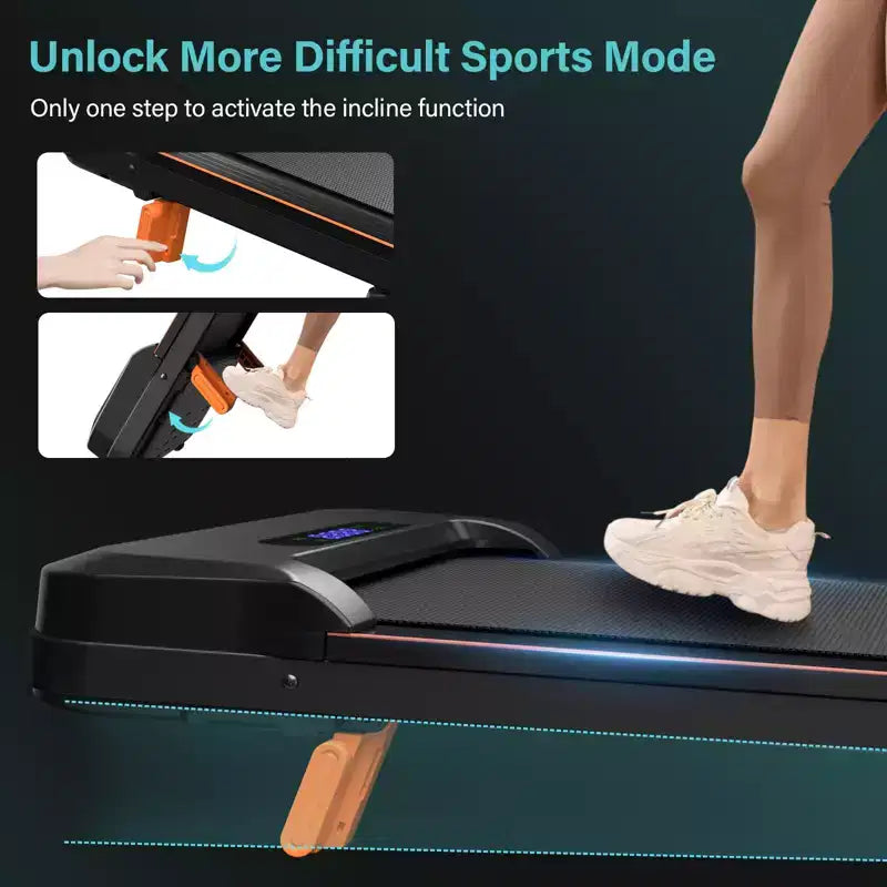 KERDOM Walking Pad Treadmill, Under Desk Treadmill, Treadmill for Home Office, Quiet Treadmill 2 in 1 for Walking and Jogging