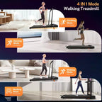 KERDOM Walking Pad Under Desk, Portable Treadmill for Home and Office, 2 in 1 Walking Pad with Remote Control 350LB Capacity, 2.5HP Treadmill with LED