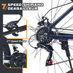 NAYSAYE Bicycle Mountain Bike 27.5 Inch Wheels 21 Speed Front Suspension for Men Women Boys and Girls, Blue, 68.8*26.37*39.37
