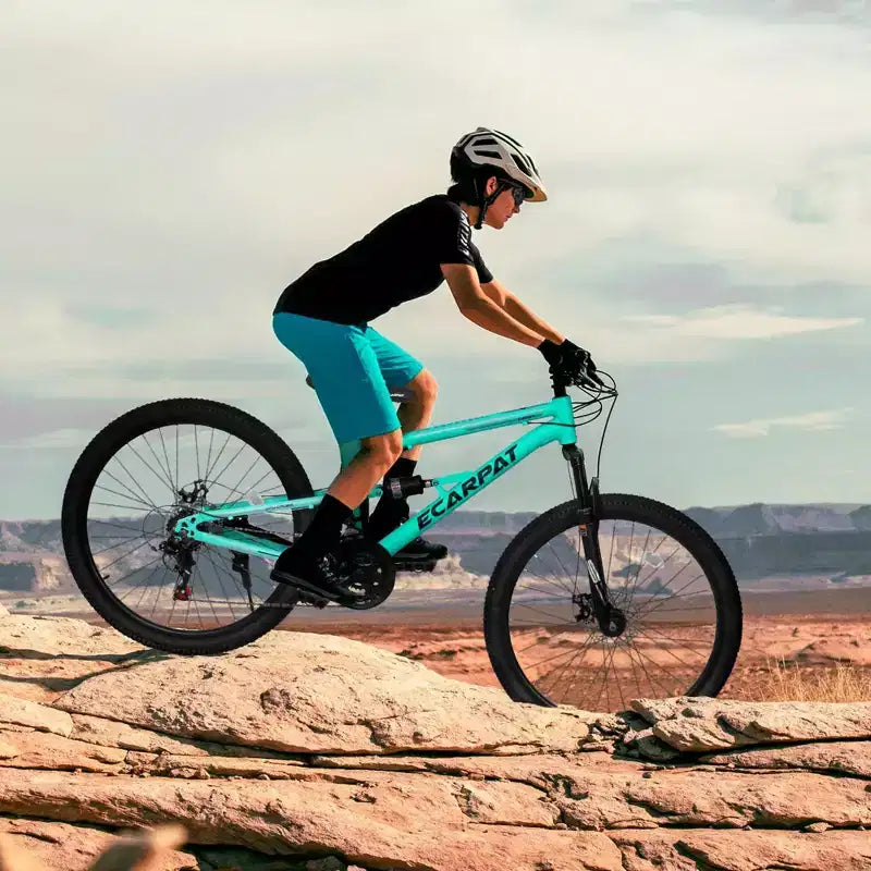 Vélo NAYSAYE VTT 26 pouces avec cadre en acier, fourche suspendue, 21 vitesses pour hommes et femmes, bleu, 68*27*38