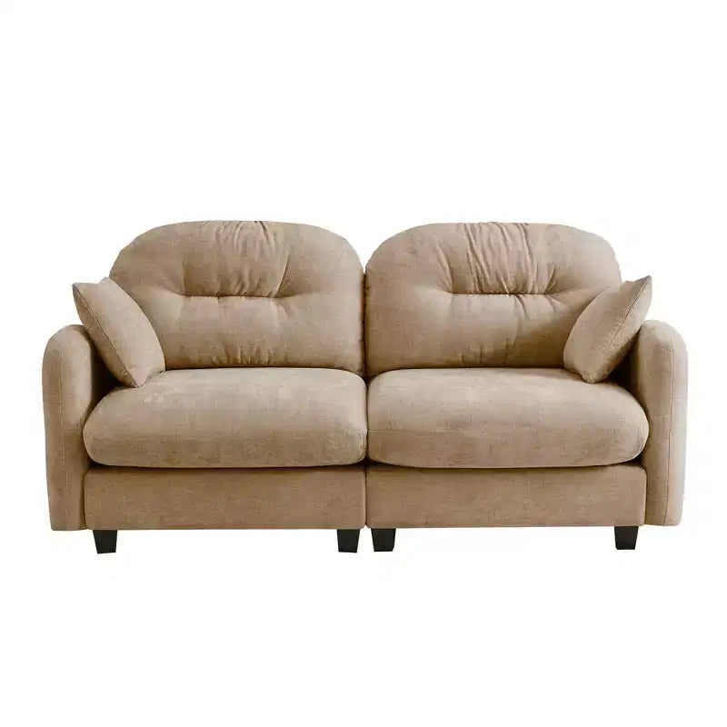 Cloud Touch Chenille Loveseat  Tufted Back, Ergonomic High-Density Foam, Solid Wood Base, Apartment-Size 2-Seater