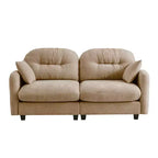 Cloud Touch Chenille Loveseat  Tufted Back, Ergonomic High-Density Foam, Solid Wood Base, Apartment-Size 2-Seater