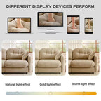 Cloud Touch Chenille Loveseat  Tufted Back, Ergonomic High-Density Foam, Solid Wood Base, Apartment-Size 2-Seater