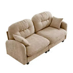 Cloud Touch Chenille Loveseat  Tufted Back, Ergonomic High-Density Foam, Solid Wood Base, Apartment-Size 2-Seater