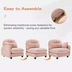 Cloud Touch Chenille Loveseat  Tufted Back, Ergonomic High-Density Foam, Solid Wood Base, Apartment-Size 2-Seater