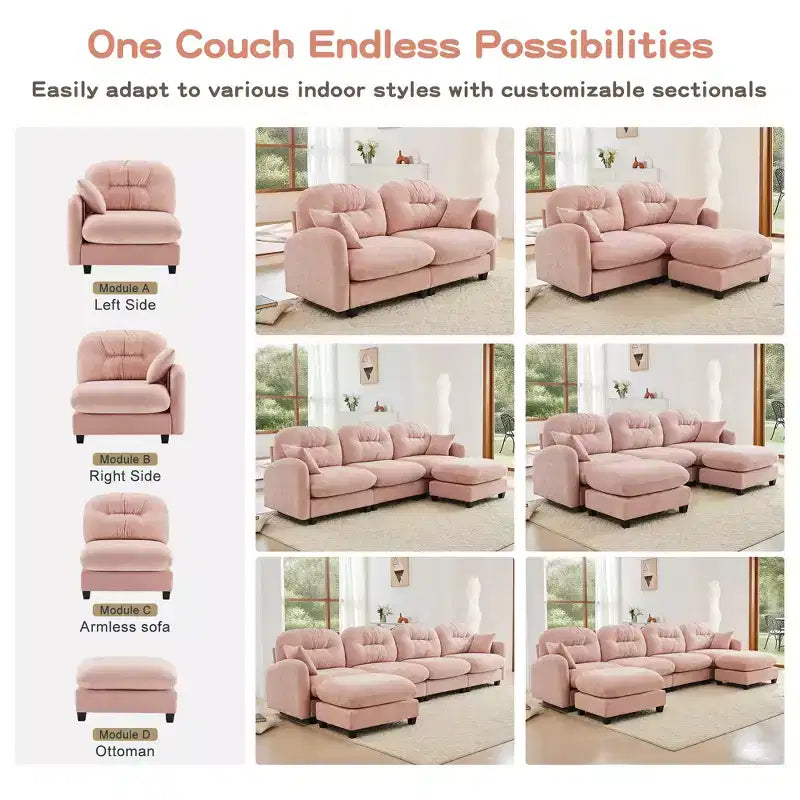 Cloud Touch Chenille Loveseat  Tufted Back, Ergonomic High-Density Foam, Solid Wood Base, Apartment-Size 2-Seater