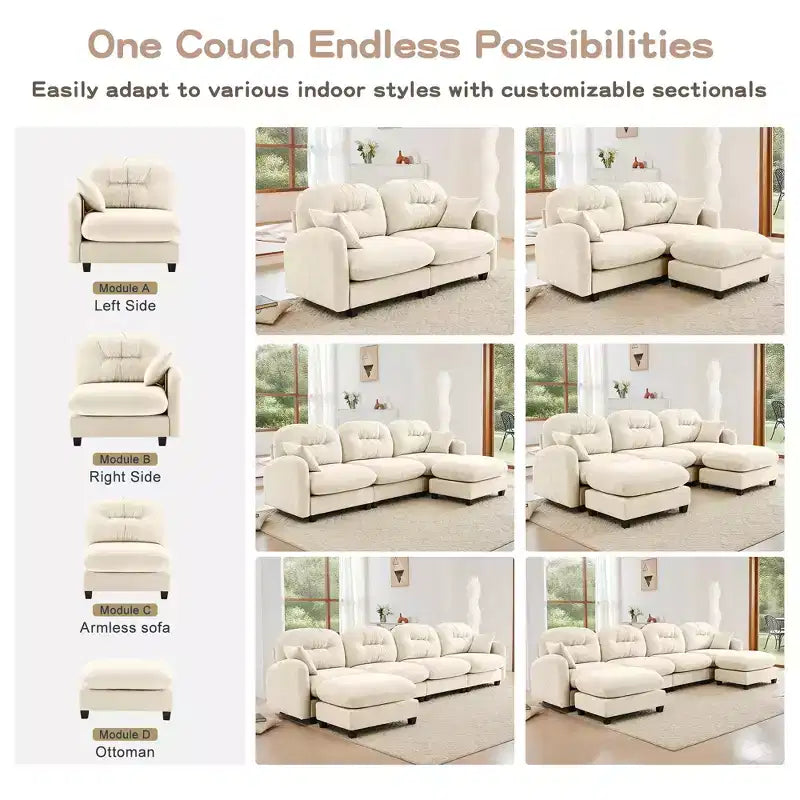 Cloud Touch Chenille Loveseat  Tufted Back, Ergonomic High-Density Foam, Solid Wood Base, Apartment-Size 2-Seater
