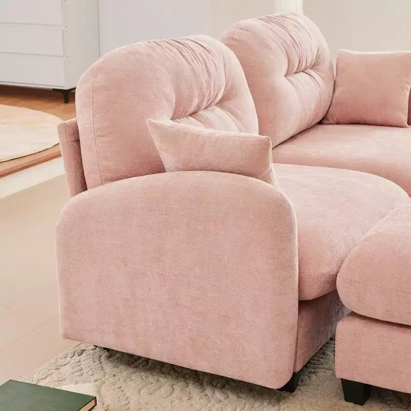 Cloud Touch Chenille Loveseat  Tufted Back, Ergonomic High-Density Foam, Solid Wood Base, Apartment-Size 2-Seater