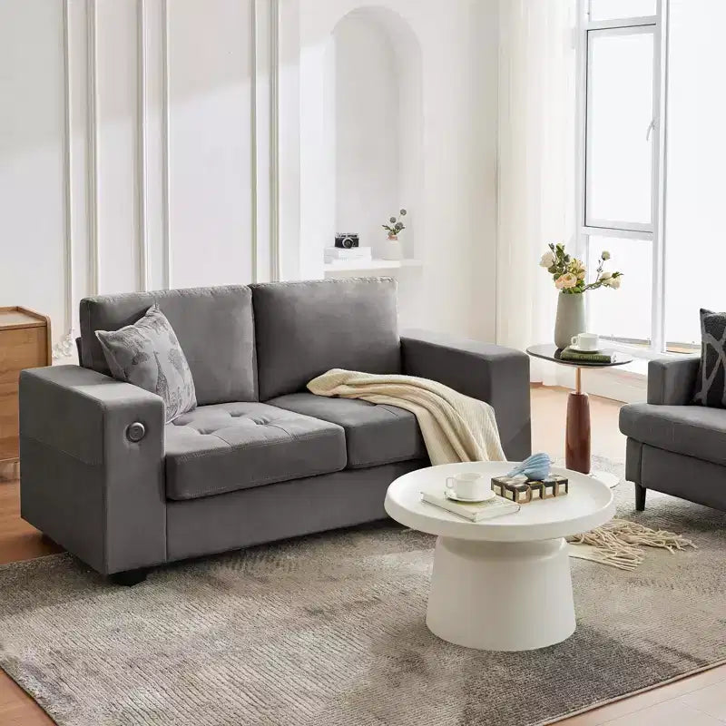 71 Oversized Cloud Couch, 93 Pounds Mid Century Chenille Sofa, No Assembly Required & Deep Seat