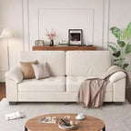 90 3 Seater Sofa Counch Velvet Upholstered Oversized Loveseat with Soft Spacious Armrests