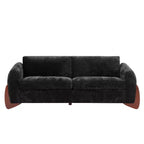 Christopher Knight Home Miles Modern Chenille 89 3-Seater Sofa with Rubberwood Legs