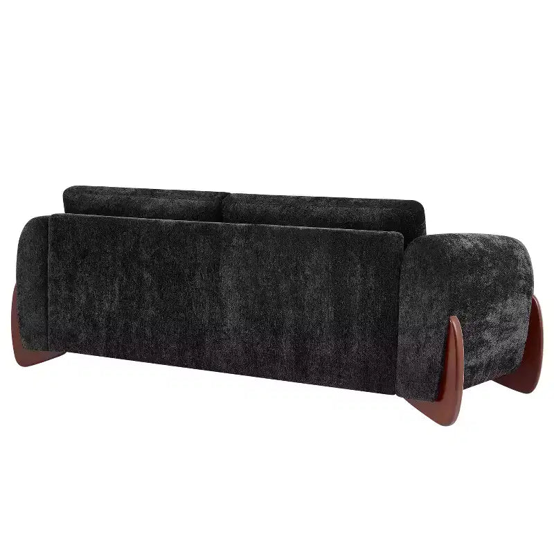 Christopher Knight Home Miles Modern Chenille 89 3-Seater Sofa with Rubberwood Legs
