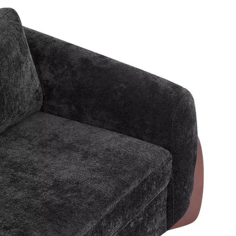 Christopher Knight Home Miles Modern Chenille 89 3-Seater Sofa with Rubberwood Legs