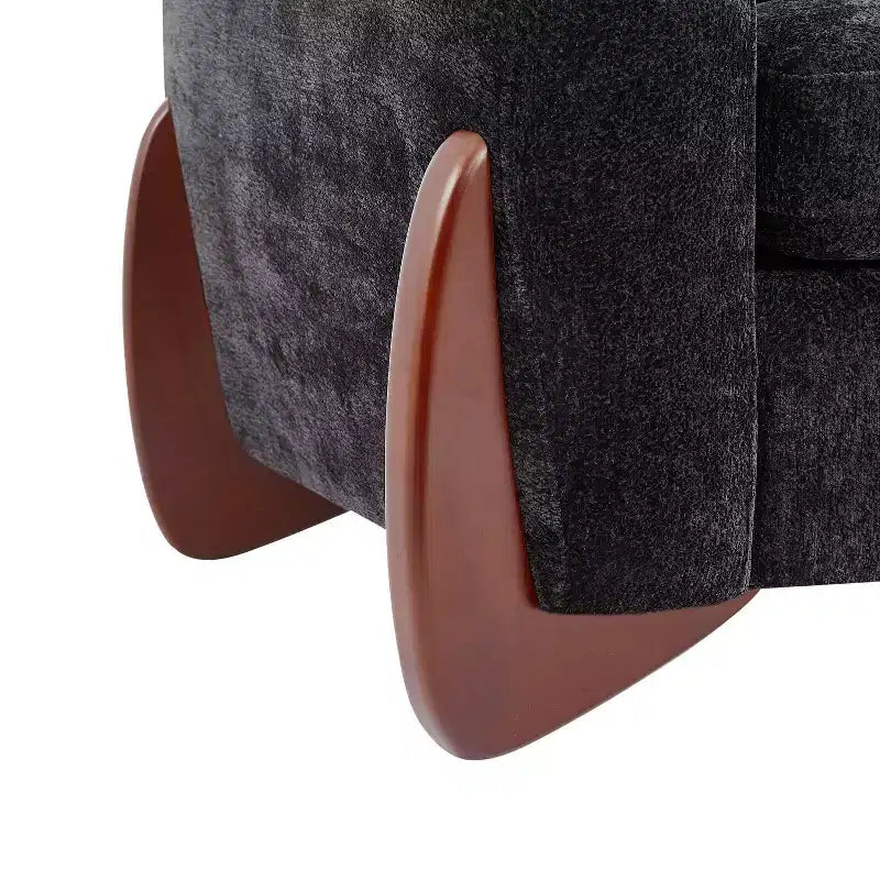 Christopher Knight Home Miles Modern Chenille 89 3-Seater Sofa with Rubberwood Legs
