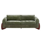 Christopher Knight Home Miles Modern Chenille 89 3-Seater Sofa with Rubberwood Legs