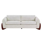 Christopher Knight Home Miles Modern Chenille 89 3-Seater Sofa with Rubberwood Legs