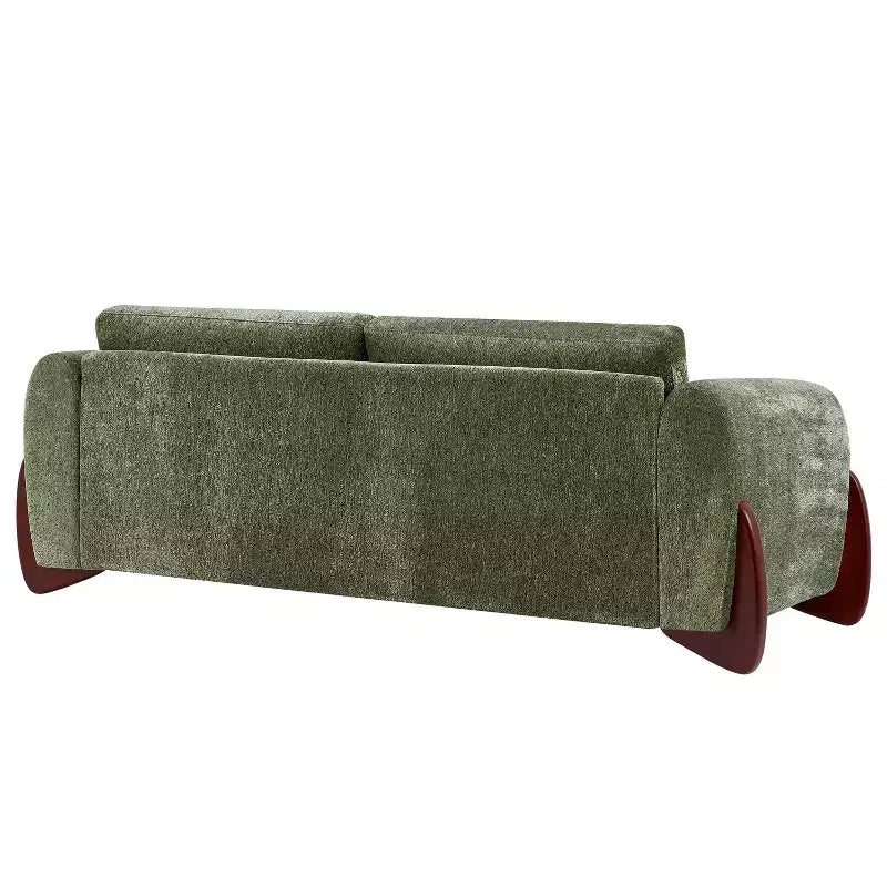 Christopher Knight Home Miles Modern Chenille 89 3-Seater Sofa with Rubberwood Legs