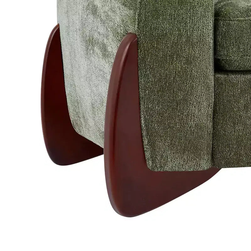 Christopher Knight Home Miles Modern Chenille 89 3-Seater Sofa with Rubberwood Legs