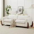 Christopher Knight Home Miles Modern Chenille 89 3-Seater Sofa with Rubberwood Legs