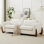 Christopher Knight Home Miles Modern Chenille 89 3-Seater Sofa with Rubberwood Legs