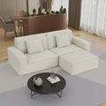 Whisen 106.3 Large Modular Sofa - Striped Fabric, Modern Style, Comfortable, Vacuum Compression, Full Sponge, High Rebound, Straight