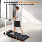 NAYSAYE Folding Portable Treadmill Under Desk Walking Pad Removable Armrests Cushioned Belt Spacious Surface for Home Office
