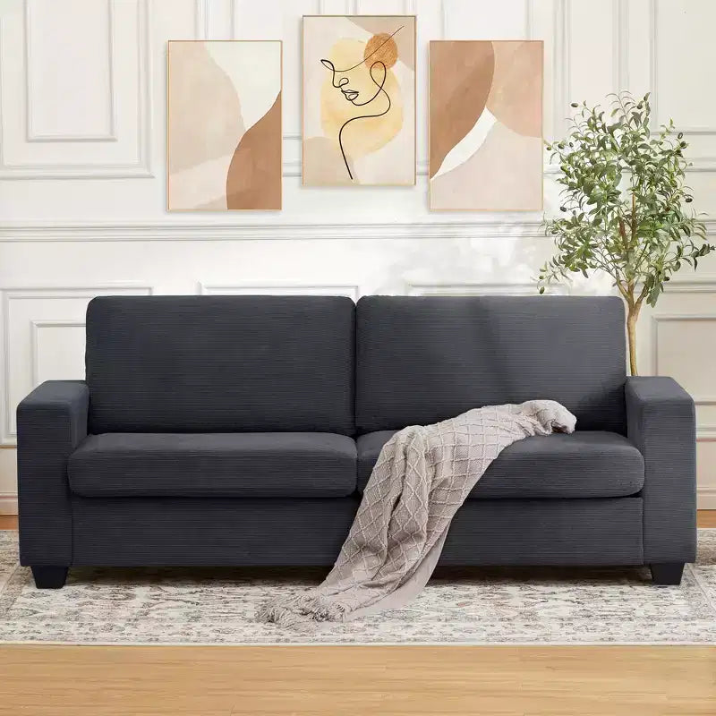 83 Inch Modern 3 Seater Sofa Couch with Deep Upholstered Seats, Comfortable Cloud Couch for Living Room, Bedroom, Office