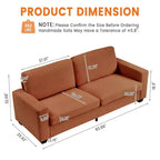 83 Inch Modern 3 Seater Sofa Couch with Deep Upholstered Seats, Comfortable Cloud Couch for Living Room, Bedroom, Office