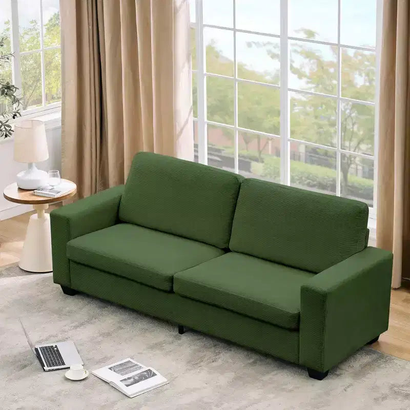 83 Inch Modern 3 Seater Sofa Couch with Deep Upholstered Seats, Comfortable Cloud Couch for Living Room, Bedroom, Office