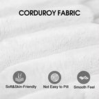 MAYEERTY 118.2 Canapé Nuage en Coton Velours Blanc, Assise Profonde, Coussin Amovible Double Couche, Aucun Assemblage Requis, Multi-Pièces
