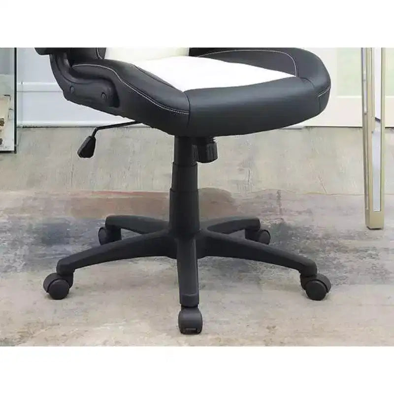 Chaise de bureau Okak réglable en hauteur, chaise de bureau rembourrée avec roulettes, chaise de jeu confortable pour le bureau, le studio, la salle de jeux