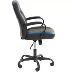 Okak Gaming Chair with Armrest, Criss Cross Chair with Wheels, Upholstered Computer Chair for Study, Office, Gaming Room