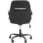 Okak Gaming Chair with Armrest, Criss Cross Chair with Wheels, Upholstered Computer Chair for Study, Office, Gaming Room