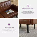 TYBOATLE 65 Convertible Loveseat Sofa Bed with USB Ports, 3-Position Adjustable Backrest, Modern Tufted Small Sofa