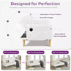 TYBOATLE 65 Convertible Loveseat Sofa Bed with USB Ports, 3-Position Adjustable Backrest, Modern Tufted Small Sofa