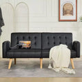 TYBOATLE 65 Convertible Loveseat Sofa Bed with USB Ports, 3-Position Adjustable Backrest, Modern Tufted Small Sofa