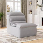 COZONY Lazy Floor Sofa with High-Resilience Foam Reading,Non-Slip Base for Gaming, Living Room or Bedroom, Gray