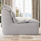 COZONY Lazy Floor Sofa with High-Resilience Foam Reading,Non-Slip Base for Gaming, Living Room or Bedroom, Gray