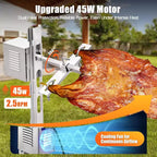 Kit de rôtissoire électrique AMERLIFE, capacité de 60 kg, rôtissoire barbecue réglable en hauteur en acier inoxydable pour agneau, dinde, camping en plein air