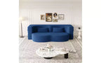 EHMKNP Modern Floor Sofa with 2 Pillows,Convertible Teddy Fabric Foam-Filled Sleeper Sofa Bed,for Living Room