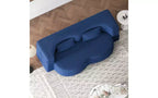 EHMKNP Modern Floor Sofa with 2 Pillows,Convertible Teddy Fabric Foam-Filled Sleeper Sofa Bed,for Living Room