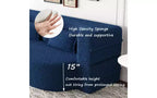 EHMKNP Modern Floor Sofa with 2 Pillows,Convertible Teddy Fabric Foam-Filled Sleeper Sofa Bed,for Living Room