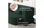EHMKNP Modern Floor Sofa with 2 Pillows,Convertible Teddy Fabric Foam-Filled Sleeper Sofa Bed,for Living Room