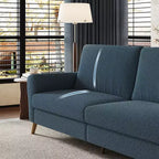 84 Modern Sofa, 3 Seater Upholstered Sofa with Streamlined Arms, Deep Seat Sleeper Sofa for Living Room Bedroom Apartment