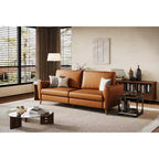 84 Modern Sofa, 3 Seater Upholstered Sofa with Streamlined Arms, Deep Seat Sleeper Sofa for Living Room Bedroom Apartment