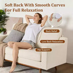 Dyonery 65.4 Comfy Loveseat Sofa Couches for Living Room,Mid Century Modern Small Couch with Spring Cushion,Solid Wood Frame,Tool-Free Assembly