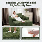 Karl Home |Upholstered Velvet Boneless Couch Sleeper Sofa Bed